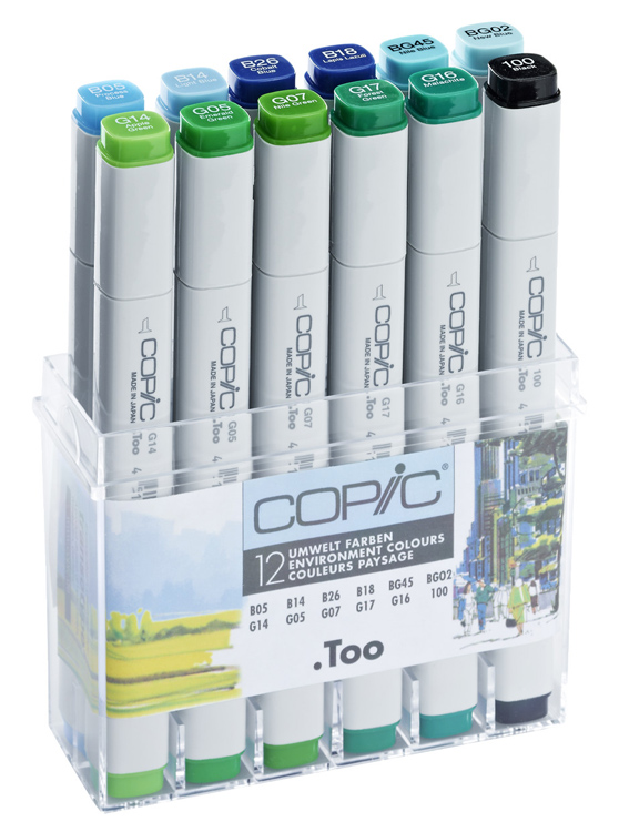 Copic Classic Marker 12 set Environment Colors