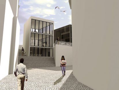 V. Bohuslav Fuchs Award - winning projects - House by the Lake under Petrov – entrance to the Brno underground - foto: Veronika Tvrdá; 2. ročník
