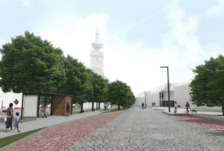Obnova náměstí Smiřických v Kostelci nad Černými lesy - výsledky soutěže - 2. cena : Návrh č. 2 