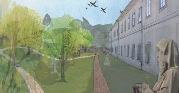 Studentské práce z workshopu v Polici - Adam Lacina: Benediktýnský klášter v Polici nad Metují