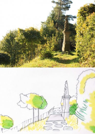 Studentské práce z workshopu v Polici - Lucie Pavlištíková: Sochy v krajině