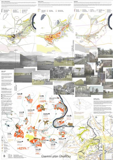 Návrh urbanistické koncepce obce Úholičky – výsledky soutěže - 1. cena - Ing. arch. Michal Dvořák, Ing. arch. Ivan Gogolák, Ing. arch. Lukáš Grasse, Ing. arch. Pavel Grasse 
