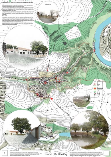 Návrh urbanistické koncepce obce Úholičky – výsledky soutěže - 3. cena - Ing. arch. Zdeněk Rothbauer, Ing. arch. Vojtěch Sosna, Ing. arch. Jakub Straka, Ing. arch. Michal Zaremba