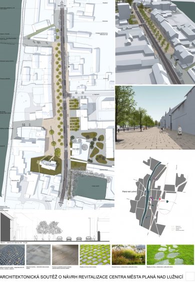 Revitalization of the city center of Planá nad Lužnicí - competition results - foto: Odměna: Petr Kocourek