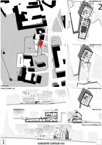 Community Center Hloubětínská 55 - competition results - Reward – Proposal No. 28 - foto: Ing. arch. Ondřej Dvořák, Ph.D., Ing. arch. Jiří Matys – Praha / Česká republika