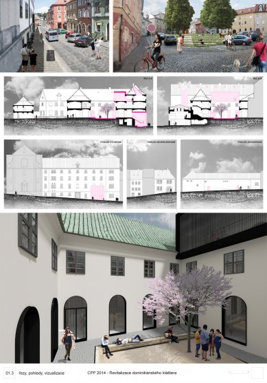 Revitalizace dominikánského kláštera v Chebu - výsledky soutěže - 1. cena – návrh č. 14 - foto: Atelier Brandštetr s.r.o.