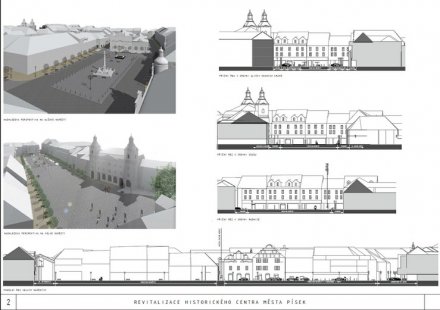 Revitalization of the historic center of the city of Písek - results of the competition - 2nd prize