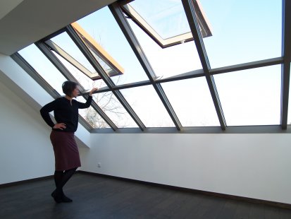 Attic roof windows in a family villa, vineyard house, and unique rooftop apartment - Roof glazing Solara HISTORIK on a villa in Dejvice