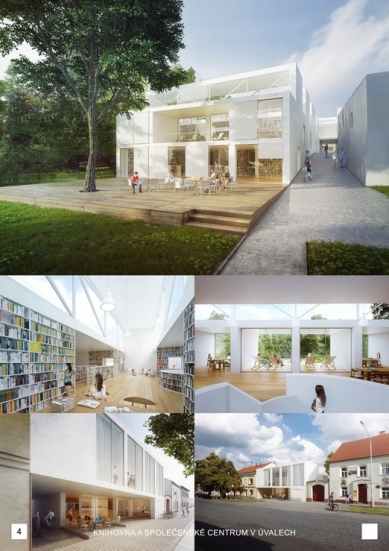 Knihovna a společenské centrum v Úvalech - výsledky soutěže - 1. cena - foto: A.LT Architekti