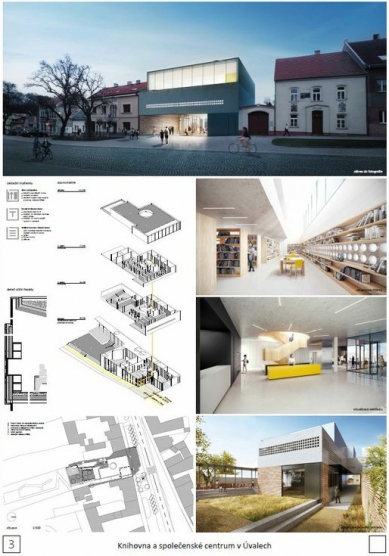 Knihovna a společenské centrum v Úvalech - výsledky soutěže - 3. cena - foto: Atelier NEW HOW