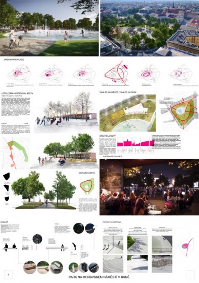 Park on Moravské Square in Brno - competition results - 1. price - foto: consequence forma s.r.o.
