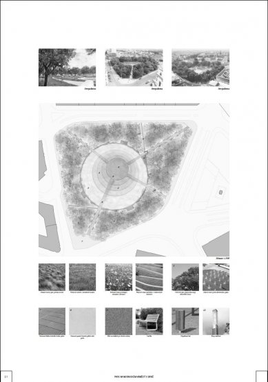 Park on Moravské Square in Brno - competition results - 3. prize - foto: prof. Ing. arch. Zdeněk Fránek, Bc. Pavel Čučka, Bc. Radek Feňo, Bc. Adam Ambrus