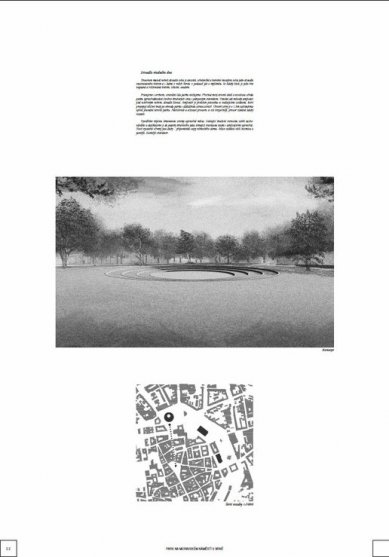 Park on Moravské Square in Brno - competition results - 3rd prize - foto: prof. Ing. arch. Zdeněk Fránek, Bc. Pavel Čučka, Bc. Radek Feňo, Bc. Adam Ambrus