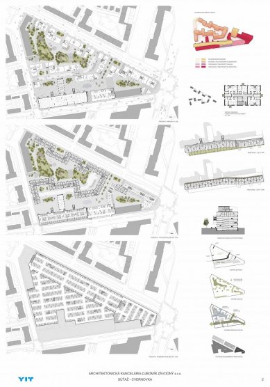 Cvernovka - výsledky mezinárodní architektonicko-urbanistické soutěže - Návrh č. 4 - foto: Architektonická kancelária Ľubomír Závodný
