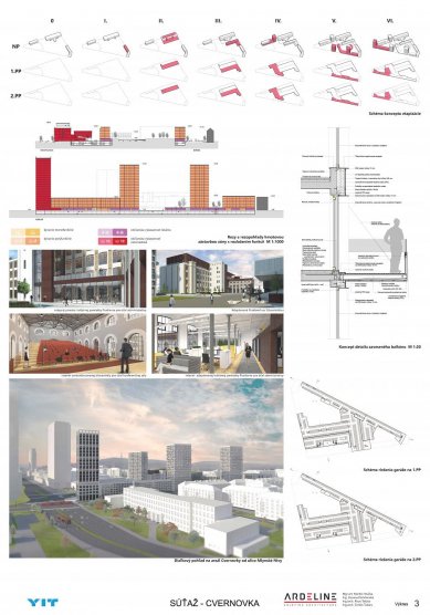 Cvernovka - výsledky mezinárodní architektonicko-urbanistické soutěže - Návrh č. 8 - foto: Ardeline