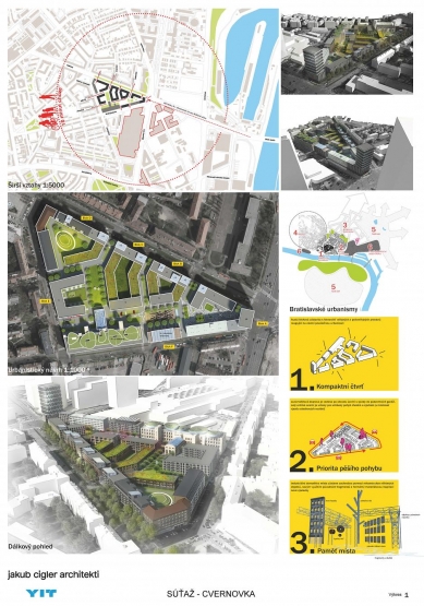 Cvernovka - výsledky mezinárodní architektonicko-urbanistické soutěže - Návrh č. 10 - foto: Jakub Cigler Architekti