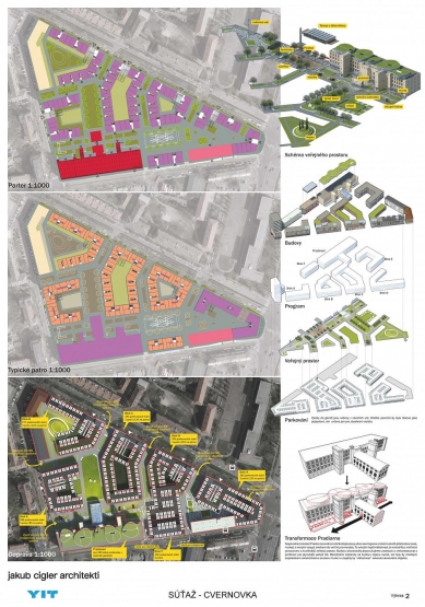 Cvernovka - výsledky mezinárodní architektonicko-urbanistické soutěže - Návrh č. 10 - foto: Jakub Cigler Architekti