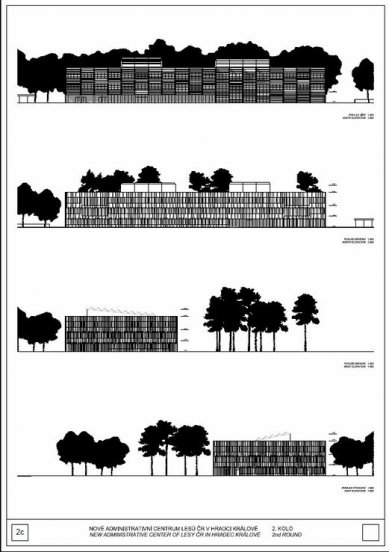 Nové administrativní centrum Lesů ČR - výsledky soutěže - Odměna - foto: CUBOID ARCHITEKTI s. r. o.