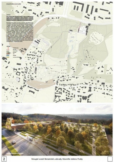 Entrance area of the Botanical Garden of the Capital City of Prague - competition results - <h1>Zvýšená odměna</h1>
<h1>Increased reward</h1> - foto: Norma architekti / Rehwaldt Landscape Architects
