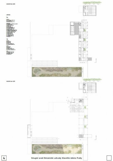 Entrance area of the Botanical Garden of the Capital City of Prague - competition results - <h1>Zvýšená odměna</h1>  
<h2>Increased Reward</h2>   - foto: Norma architekti / Rehwaldt Landscape Architects