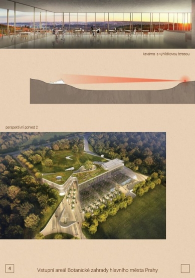 Entrance area of the Botanical Garden of the Capital City of Prague - competition results - Reward - foto: Architektonická kancelář Ing. arch. Radko Květ