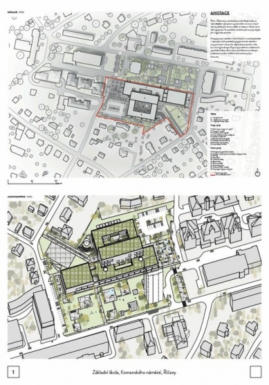 Základní škola Komenského náměstí v Říčanech - výsledky soutěže - Odměna - foto: SOA architekti