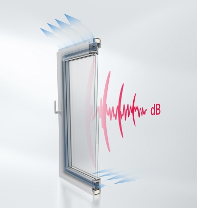 The city of the future is a silent city - The AWS 90 AC.SI window solution has a special central seal, and air flows through the frame, ensuring a reduction in sound in the tilted "ventilation" position, that is, during airing.