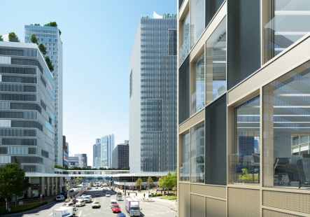 The city of the future is a silent city - Schüco prototype presented during BAU 2019: Sound-absorbing external facades can significantly contribute to reducing noise spread in urban areas.