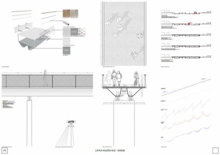 Lávka Holešovice - Karlín - výsledky soutěže - 3. místo - foto: Ing.arch. Lukáš Landa, Arch. Pavel Rak 