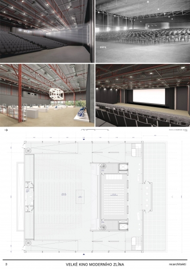 Rekonstrukce Velkého kina ve Zlíně - výsledky soutěže - 1. místo - foto: re:architekti studio