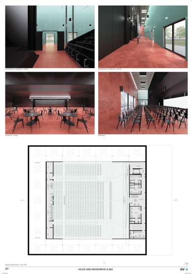 Rekonstrukce Velkého kina ve Zlíně - výsledky soutěže - 5. místo - foto: ov architekti 