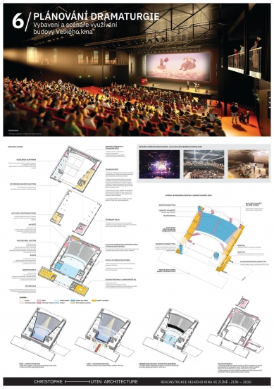 Rekonstrukce Velkého kina ve Zlíně - výsledky soutěže - 6. místo - foto: Christophe Hutin Architecture