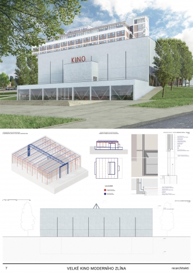 Rekonstrukce Velkého kina ve Zlíně - výsledky soutěže - 1. místo - foto: re:architekti studio
