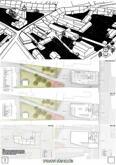 Spolkový dům Velešín - výsledky soutěže - 3. místo - foto: Skutek architecture