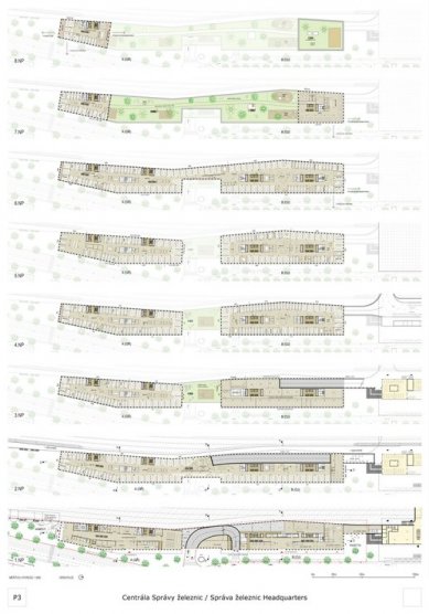 Centrála Správy železnic - výsledky soutěže - 2. místo - foto: Atelier M1 architekti