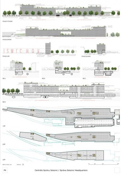 Centrála Správy železnic - výsledky soutěže - 2. místo - foto: Atelier M1 architekti