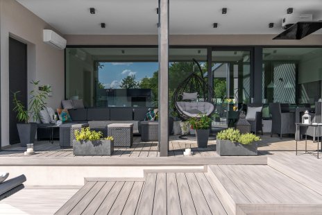 This terrace simply belongs to the family house