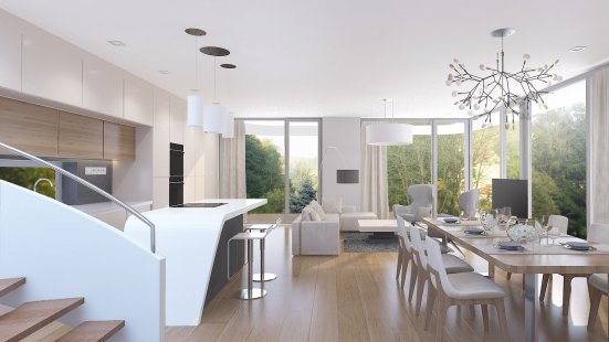 ABB Busch-axcent®: An unmissable element of a refined interior - VNP, Interior, 1st floor, living
