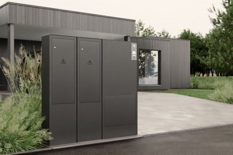 Entrance System LIBERTY – a European Unique - ENERGY - cover for electrical distribution box, FULL - box for storing packages, bell, mailbox, camera - foto: JAP FUTURE