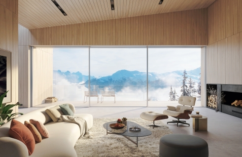 Schüco na veletrhu BAU – řešení pamatující na životní prostředí - Posuvný systém Schüco AS PD 75.HI Panorama Design je současně bezrámovým i bezbariérovým řešením.