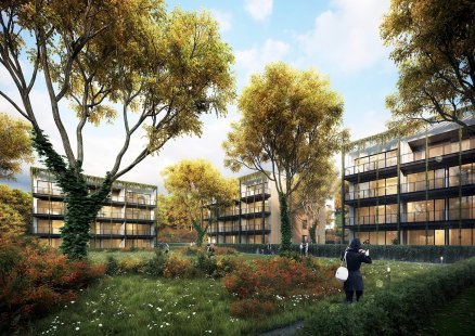 Návrat k přírodě: Vilapark Klamovka nabídne výhledy do zeleně skrz dřevěná okna