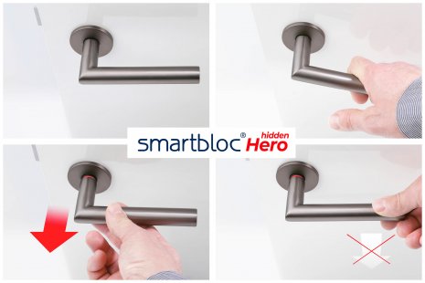 New door hardware with smart locking