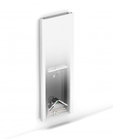 Vertiga Hybrid – The only vertical designer radiator for super low water temperatures with the additional Light Cooling® function