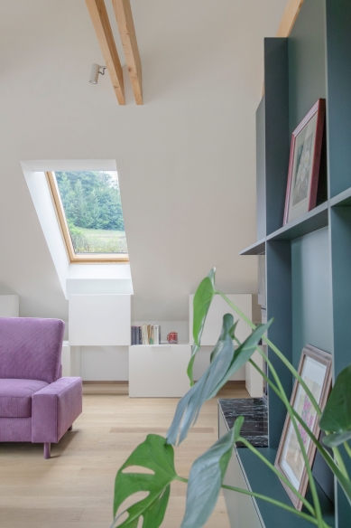 The former warehouse was transformed by the architect into a sophisticated attic