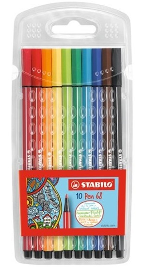 Fixy STABILO Pen 68 sada 10 barev